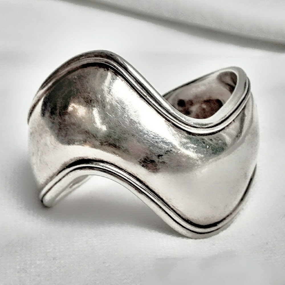 Vintage Sterling Silver Mid-Century Modern Cuff by Jondell